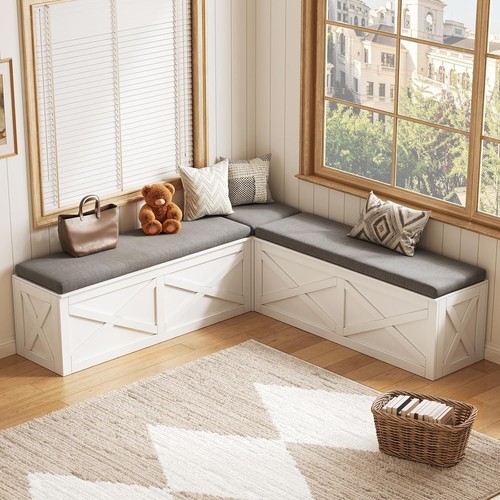 Breakfast nook bench shaped - nook, l
